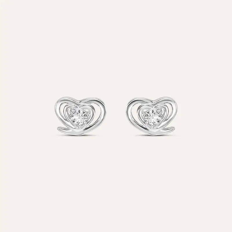 Orecchini Lobo Silver Elegance Argento Rodiato Cubic Zirconia