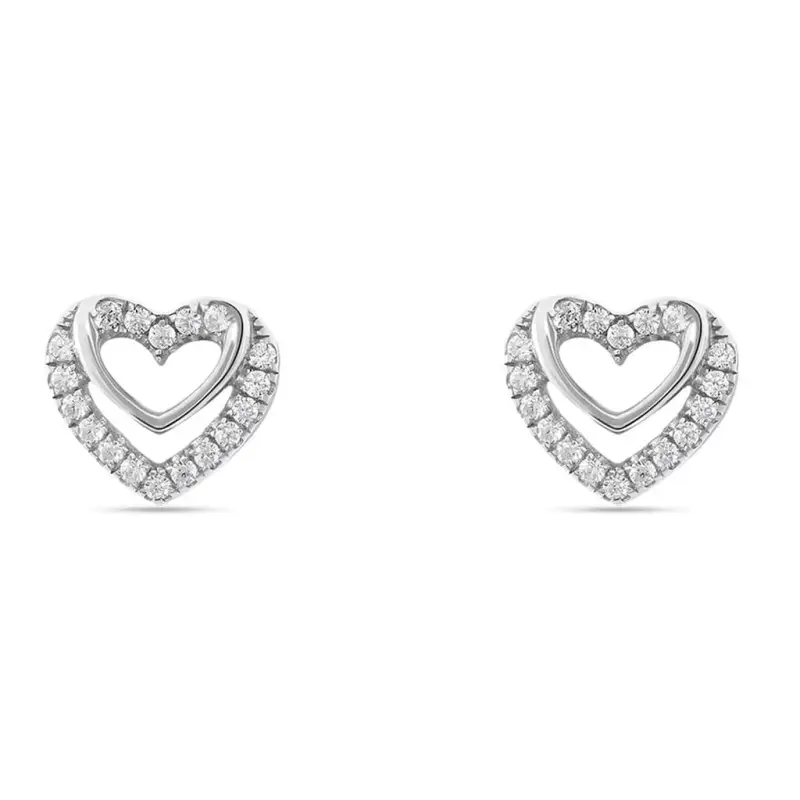 Orecchini Lobo Silver Moments Argento Rodiato Cubic Zirconia