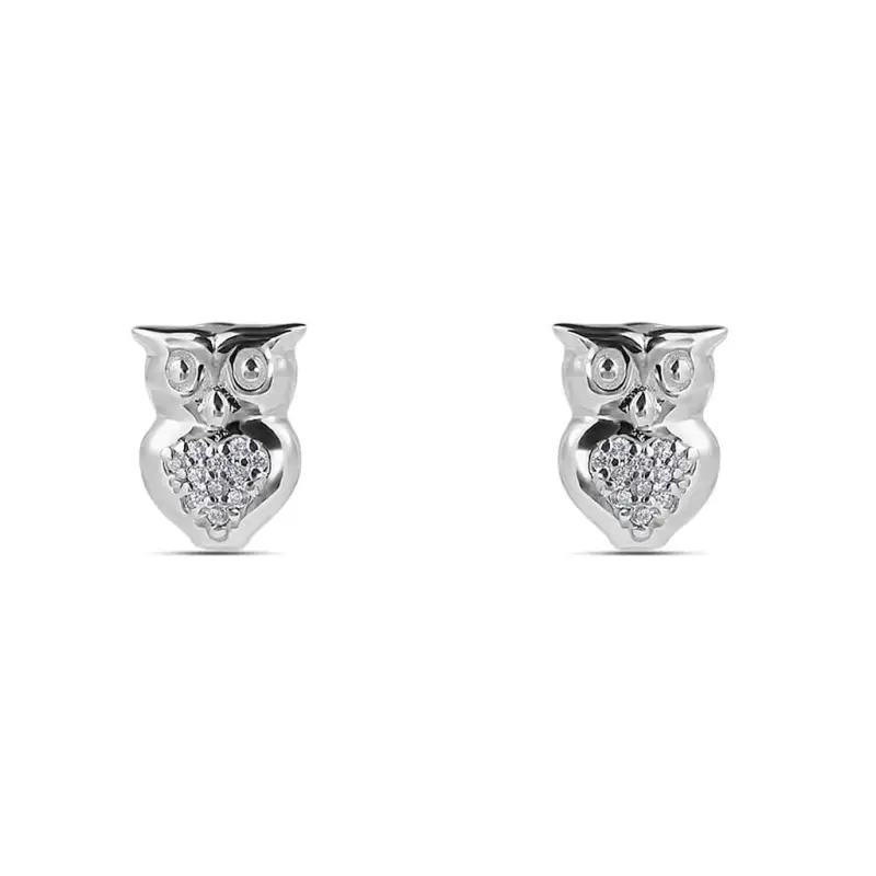 Orecchini Lobo Silver Moments Argento Rodiato Cubic Zirconia