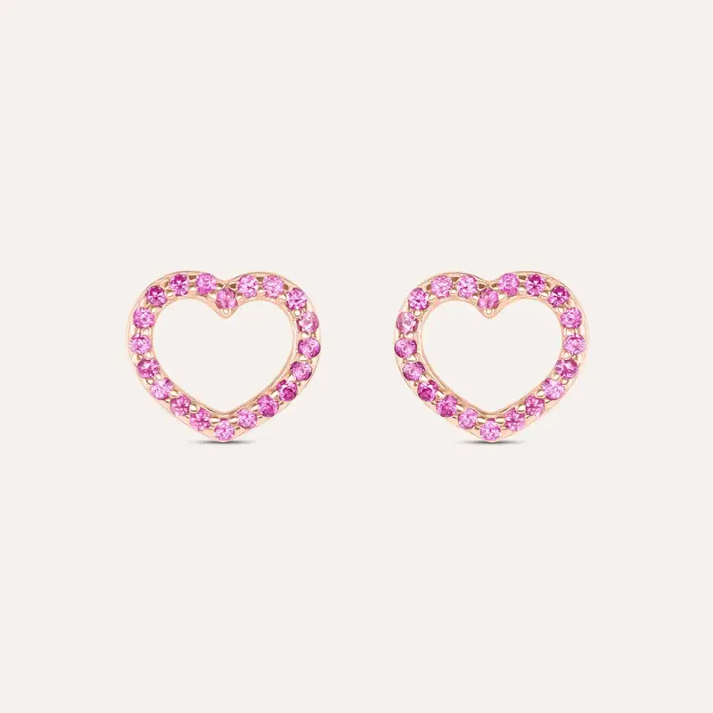 Orecchini Lobo Silver Rainbow Argento Rosa Cubic Zirconia