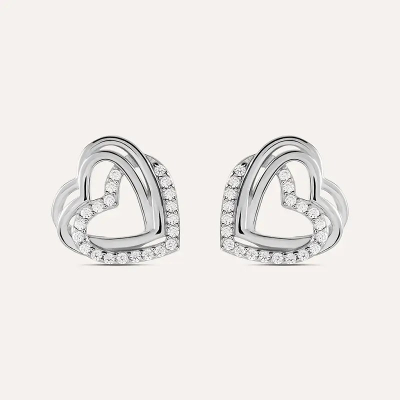 Orecchini Lobo Silver Shine Argento Rodiato Cubic Zirconia