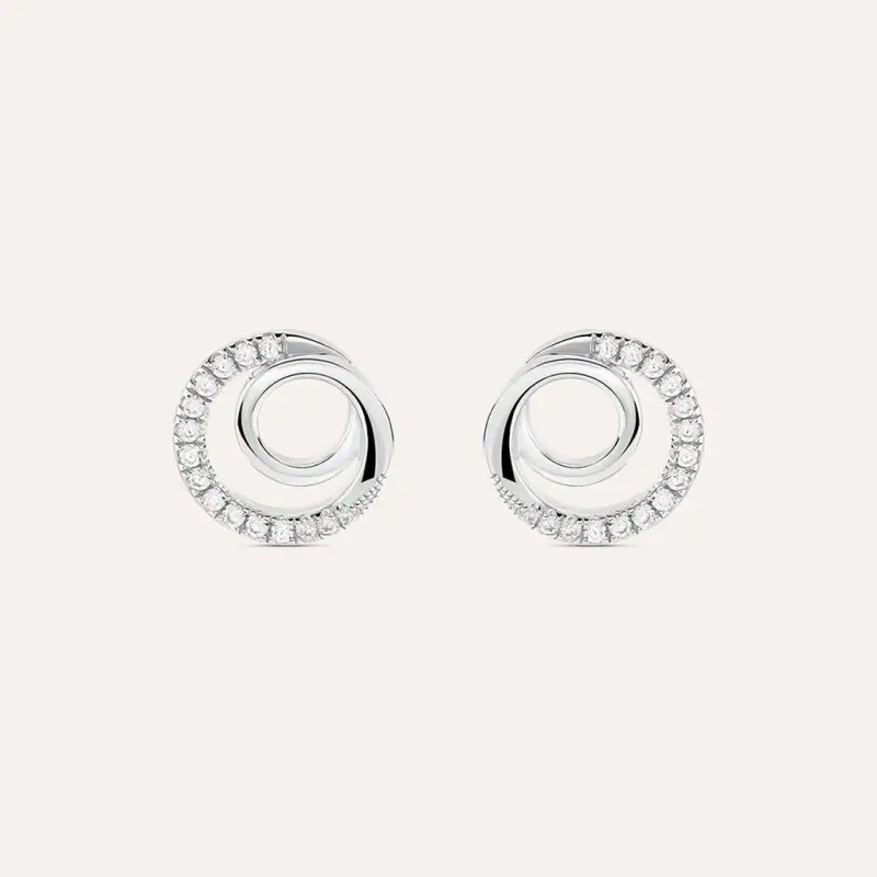 Orecchini Lobo Silver Shine Argento Rodiato Cubic Zirconia