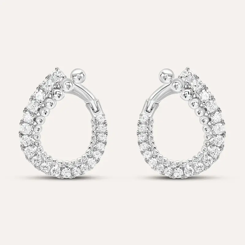 Orecchini Lobo Silver Shine Argento Rodiato Cubic Zirconia