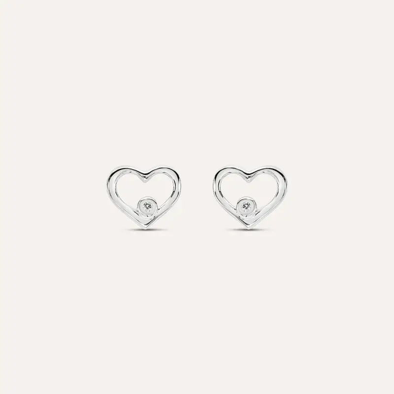 Orecchini Lobo Sophia Oro Bianco Diamante