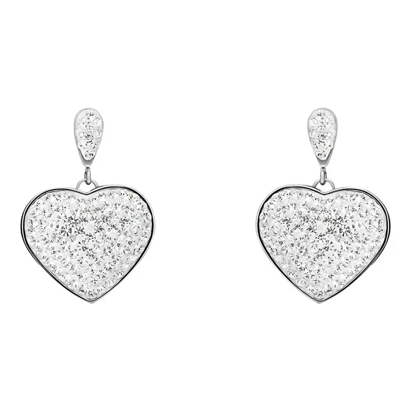 Orecchini Pendenti Aura Acciaio Cristallo