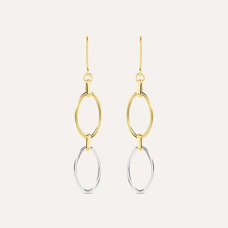 Orecchini Pendenti Beverly Oro Bicolore