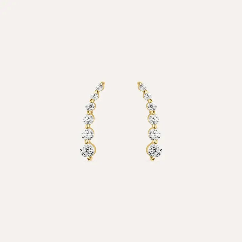 Orecchini Pendenti Claire Oro Giallo Cubic Zirconia