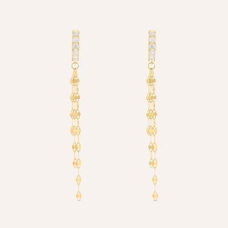 Orecchini Pendenti Claire Oro Giallo Cubic Zirconia