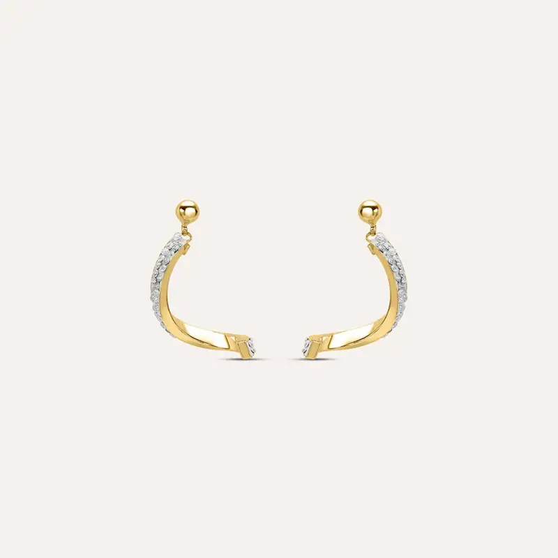 Orecchini Pendenti Crystal Gold Oro Giallo Cristallo