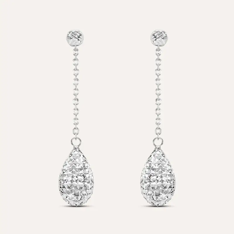 Orecchini Pendenti Isabelle Oro Bianco