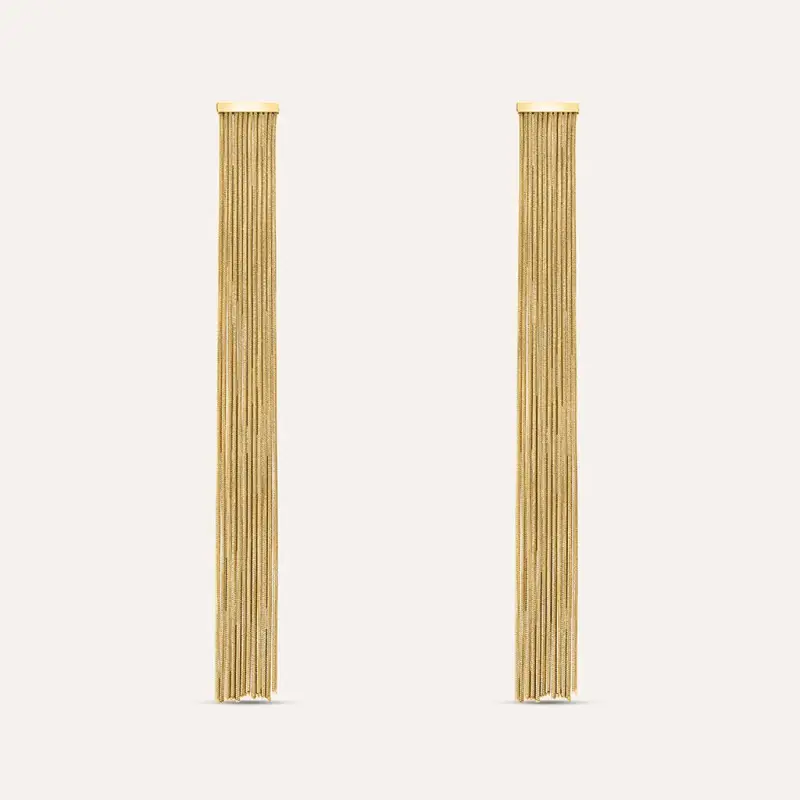 Orecchini Pendenti Radiance Acciaio Dorato