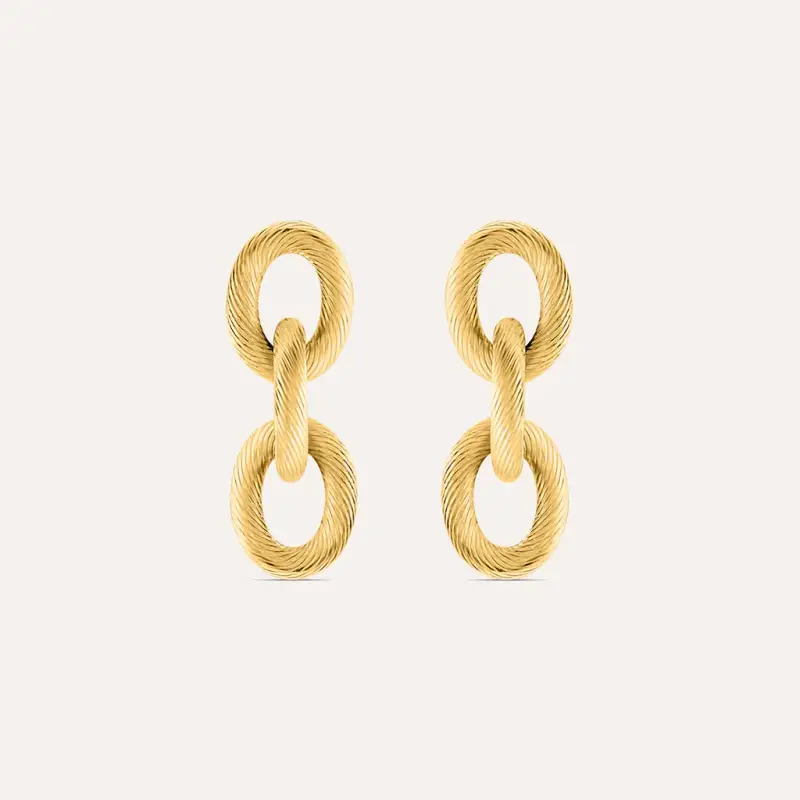 Orecchini Pendenti Radiance Acciaio Dorato