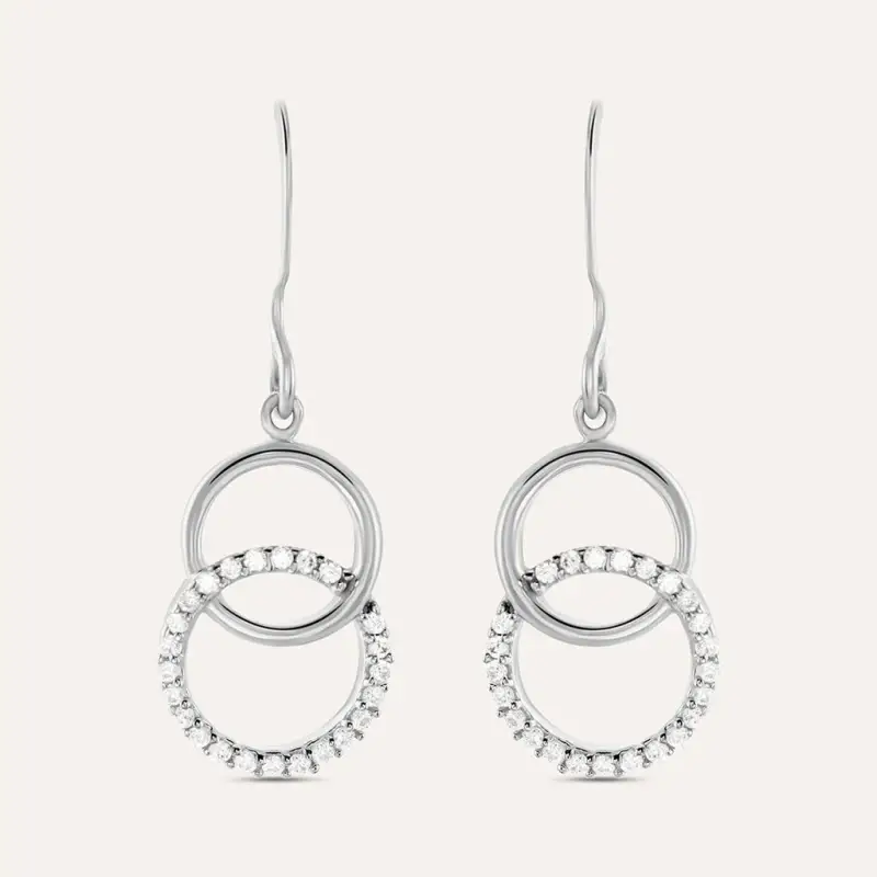 Orecchini Pendenti Silver Shine Argento Rodiato Cubic Zirconia