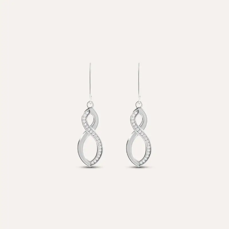 Orecchini Pendenti Silver Shine Argento Rodiato Cubic Zirconia