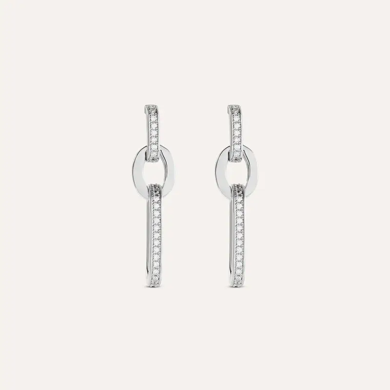 Orecchini Pendenti Silver Shine Argento Rodiato Cubic Zirconia