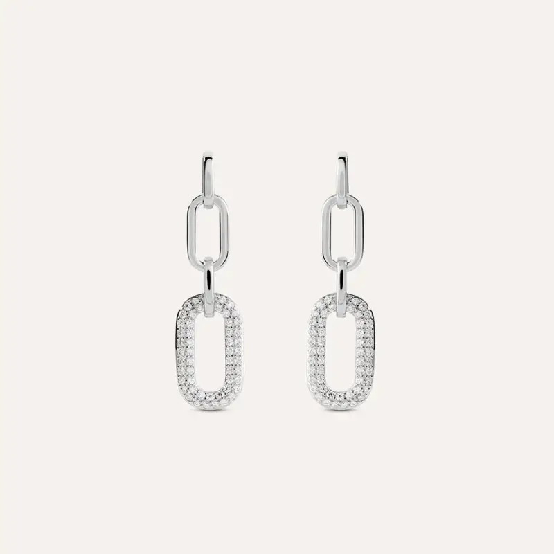 Orecchini Pendenti Silver Shine Argento Rodiato Cubic Zirconia