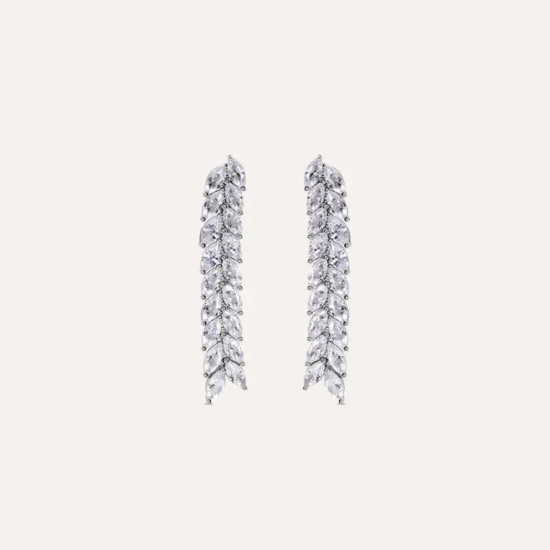 Orecchini Pendenti Tennis Silver Elegance Argento Rodiato Cubic Zirconia