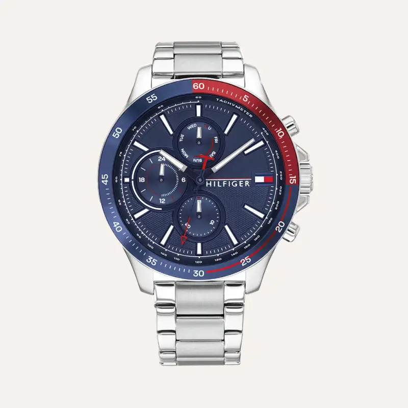 Orologio multifunzione Bank cinturino e cassa in acciaio