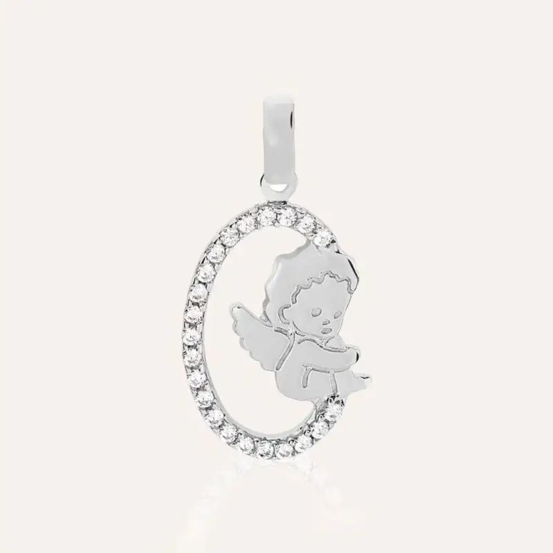 Pendente Holy Oro Bianco Cubic Zirconia