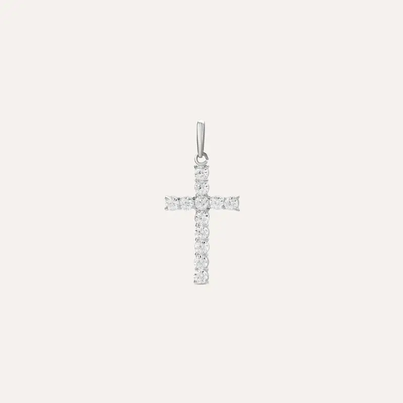 Pendente Holy Oro Bianco Cubic Zirconia