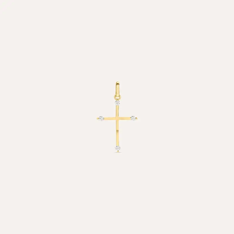 Pendente Holy Oro Giallo Cubic Zirconia