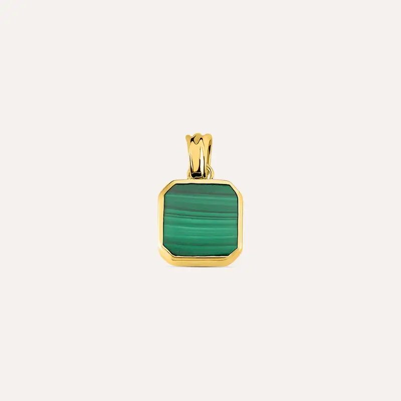 Pendente L homme Or Oro Giallo Malachite