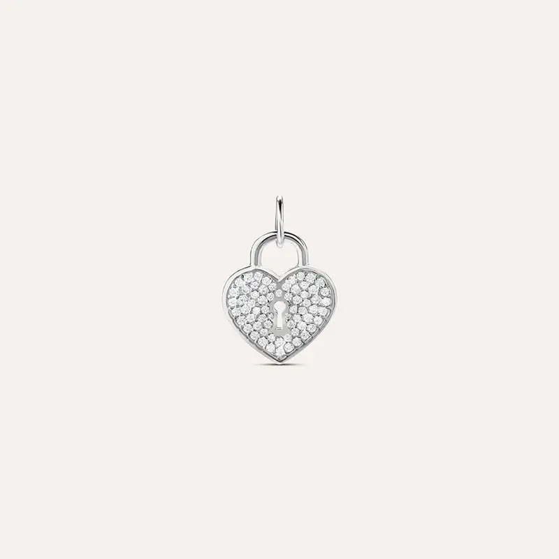Pendente Love Beats Argento Rodiato Cubic Zirconia