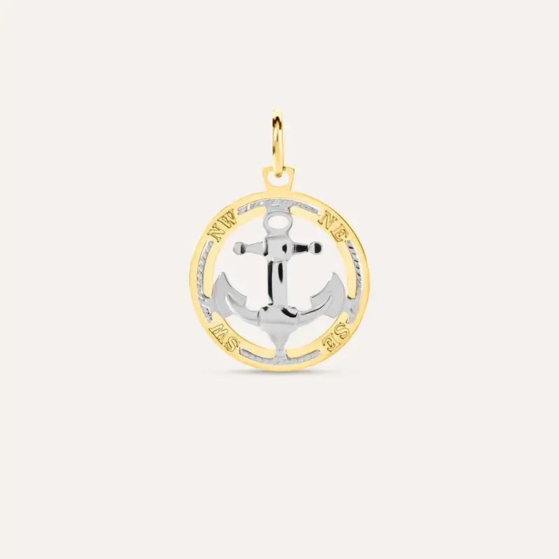 Pendente Oro Uomo Oro Bicolore