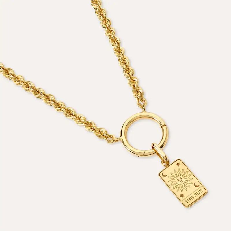 Pendente Tarocchi Carta Del Sole Poème Oro Giallo miniatura 2