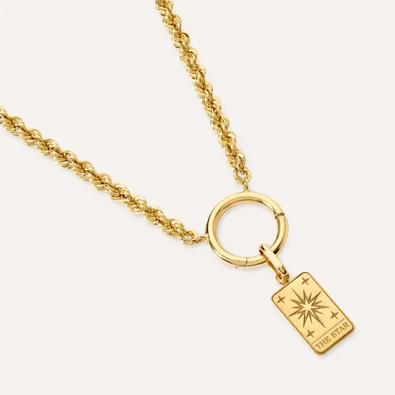 Pendente Tarocchi Carta Delle Stelle Poème Oro Giallo miniatura 2