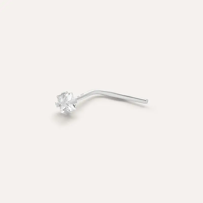 Piercing Naso Bon Ton Oro Bianco Cubic Zirconia