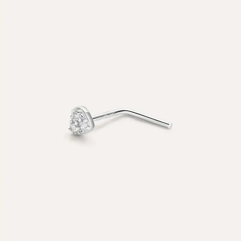 Piercing Naso Bon Ton Oro Bianco Diamante