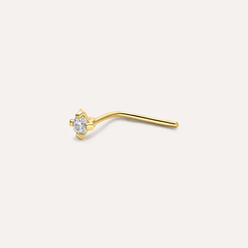 Piercing Naso Punto Luce Bon Ton Oro Giallo Cubic Zirconia