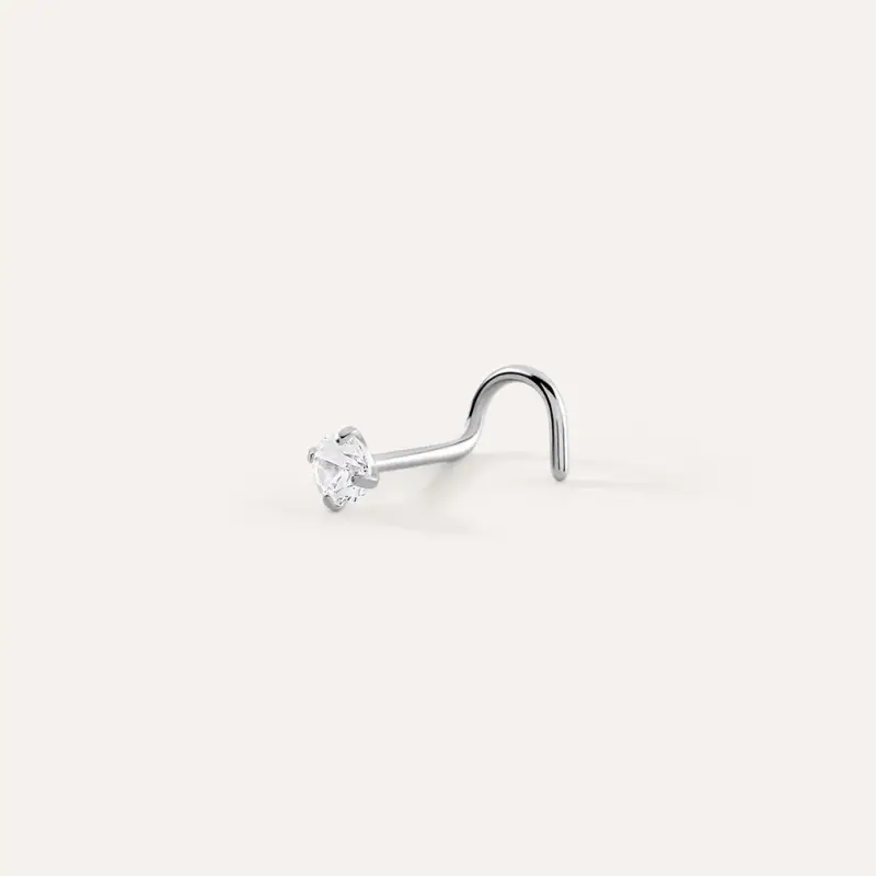 Piercing Naso Punto Luce Moonlight Titanio Bianco Cubic Zirconia