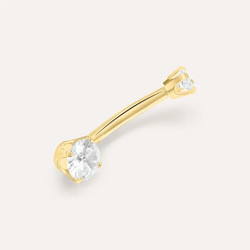 Piercing Ombelico Bon Ton Oro Giallo Cubic Zirconia