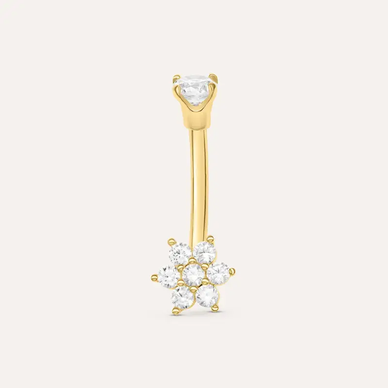 Piercing Ombelico Bon Ton Oro Giallo Cubic Zirconia