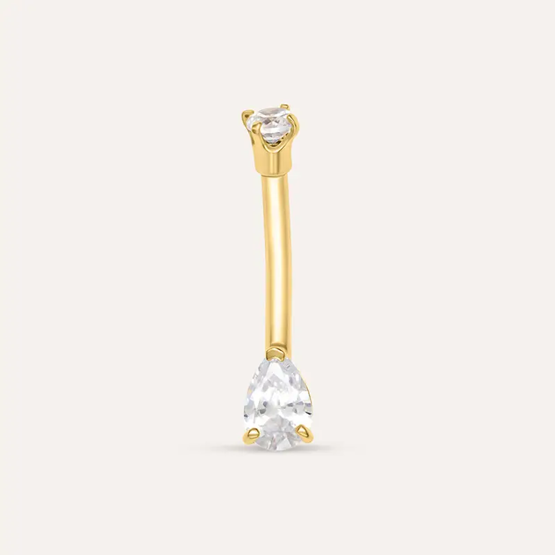 Piercing Ombelico Bon Ton Oro Giallo Cubic Zirconia