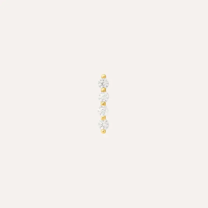 Piercing Orecchio Bon Ton Oro Giallo Cubic Zirconia