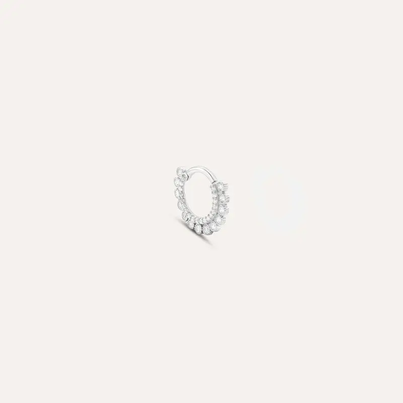 Piercing Orecchio Daith Bon Ton Oro Bianco Cubic Zirconia