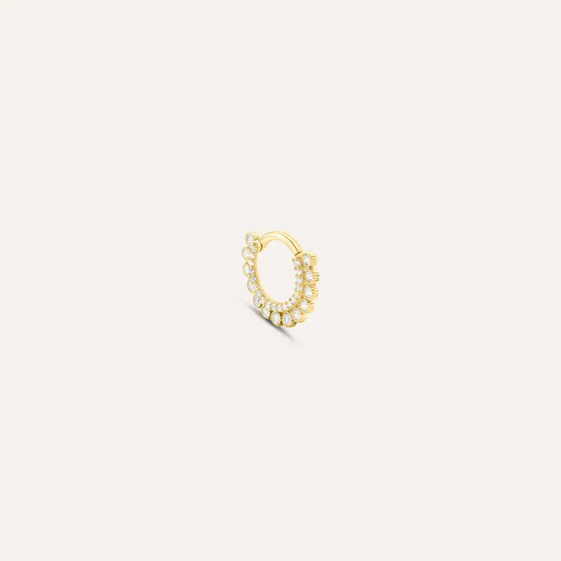 Piercing Orecchio Daith Bon Ton Oro Giallo Cubic Zirconia