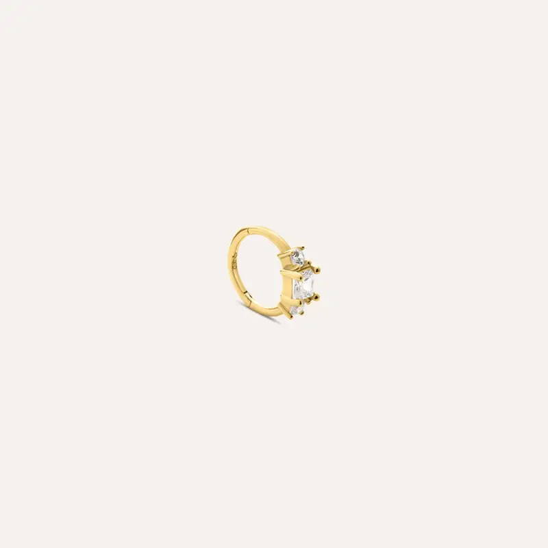 Piercing Orecchio Helix Bon Ton Oro Giallo Cubic Zirconia