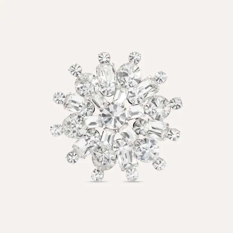 Spilla Romantic Shine Ottone Cristallo