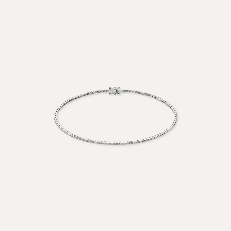 Tennis in oro bianco e diamanti 0 25 ct