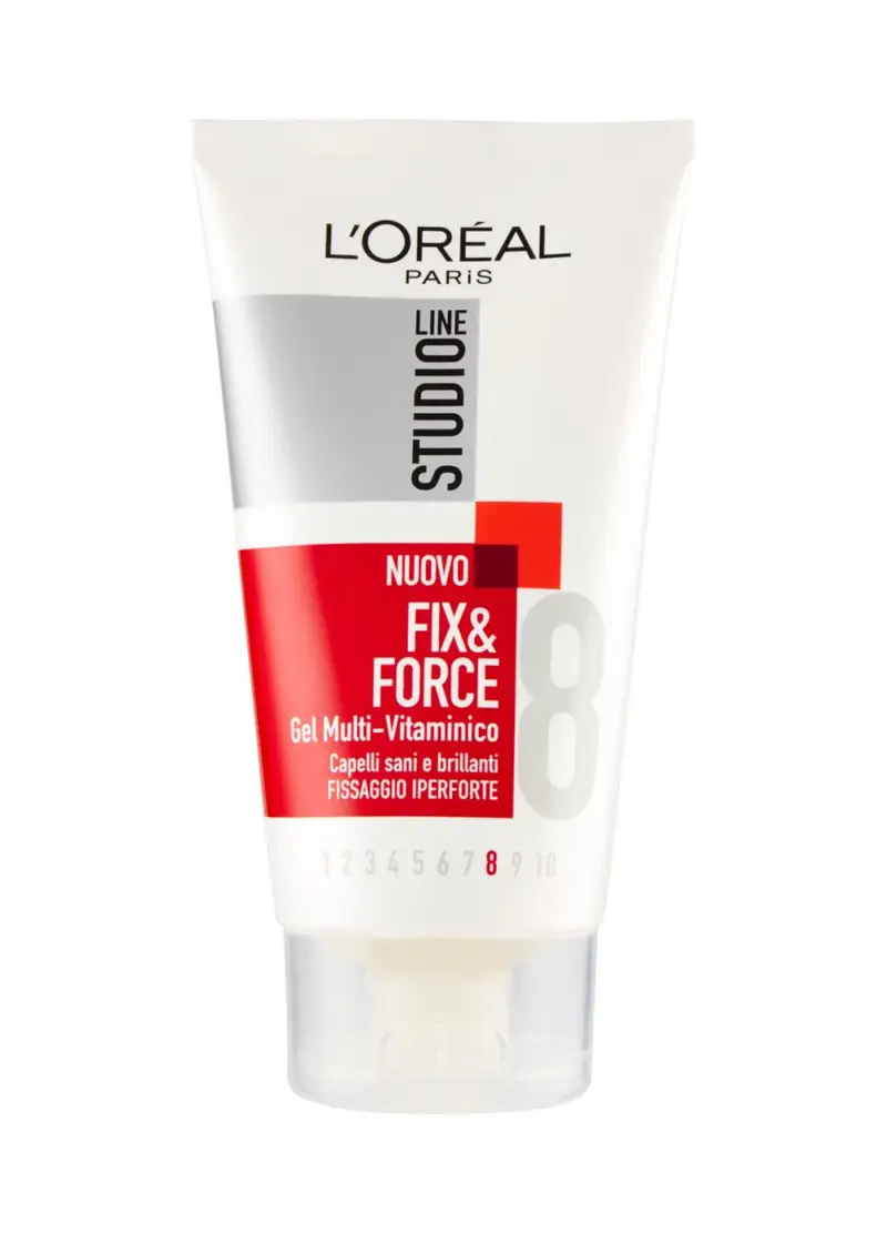 L'oréal Paris Gel Per Capelli Studio Line Fix&force, Fissaggio Iper Forte, 150ml., Donna, Bianco