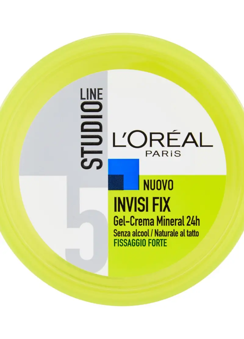 L'oréal Paris Gel Per Capelli Studio Line Invisi Fx Gel Crema Mineral 24h, Fissaggio Forte, 150 Ml., Donna, Bianco