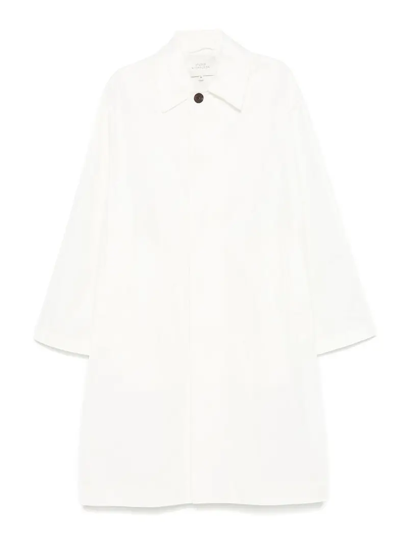 Cappotto in misto nylon e cotone Bianco