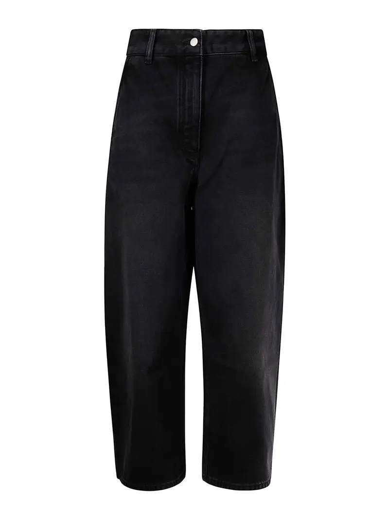 Denim pantaloni larghi Nero