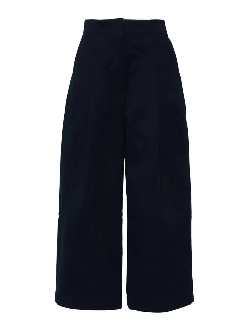 Pantaloni a gamba larga in cotone Blu