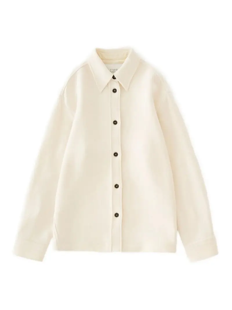 Sovracamicia in lana Bianco