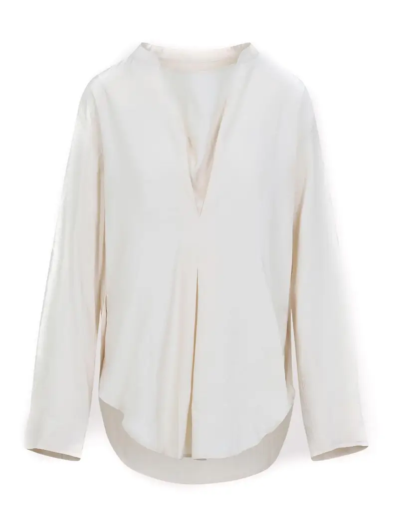 Top con collo drappeggiato Pampa Bianco